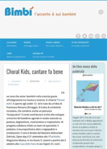 Choral Kids, cantare fa bene