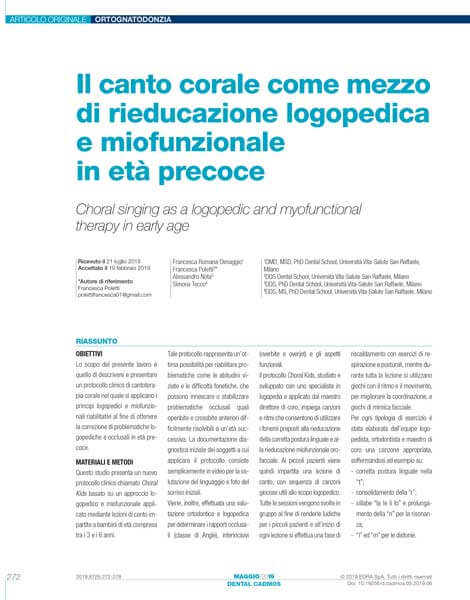 Il canto corale come mezzo di rieducazione logopedica – Dental Cadmos