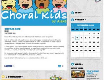 Choral Kids il primo coro dedicato ai bimbi con scopo terapeutico